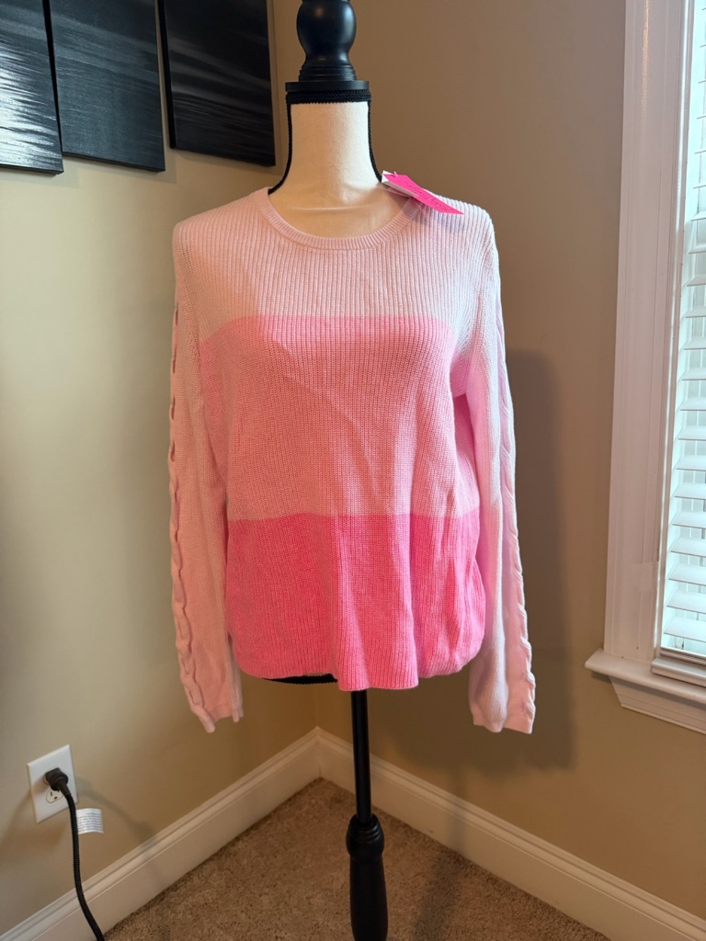 Lilly Pulitzer NWT Carin Pink Ombre Knit Sweater in Urchin Pink
